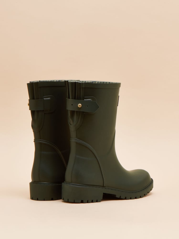 Joules Wistow Green Adjustable Mid Calf Wellies - Image 2 of 6