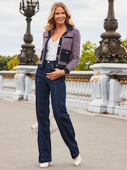 Sosandar Blue Denim Mix Jacket - Image 3 of 5