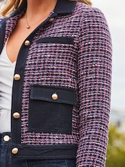 Sosandar Blue Denim Mix Jacket - Image 5 of 5