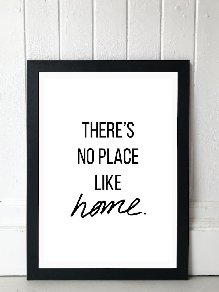 Black No Place Like Home by Native State Black Framed Print - Image 1 of 4