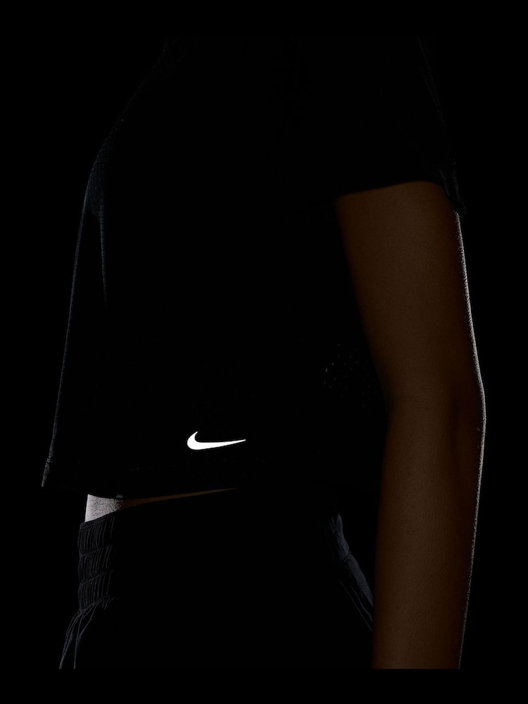 Nike Black One Classic Breathable Dri-FIT Short-Sleeve Top - Image 7 of 7