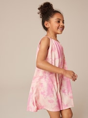 Pink Tie Dye Crinkle Texture Playsuit (3-16yrs) - Image 2 of 7
