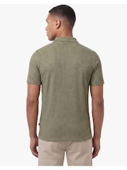 Luke 1977 Green Waffle On 1000 Clover Zip Polo Shirt - Image 2 of 5