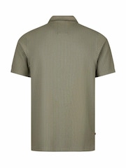 Luke 1977 Green Waffle On 1000 Clover Zip Polo Shirt - Image 4 of 5