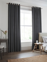 Laura Ashley Charcoal Grey Swanson Made to Measure Curtains - Image 1 of 9