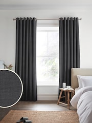 Laura Ashley Charcoal Grey Swanson Made to Measure Curtains - Image 2 of 9