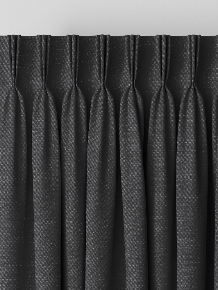 Laura Ashley Charcoal Grey Swanson Made to Measure Curtains - Image 5 of 9