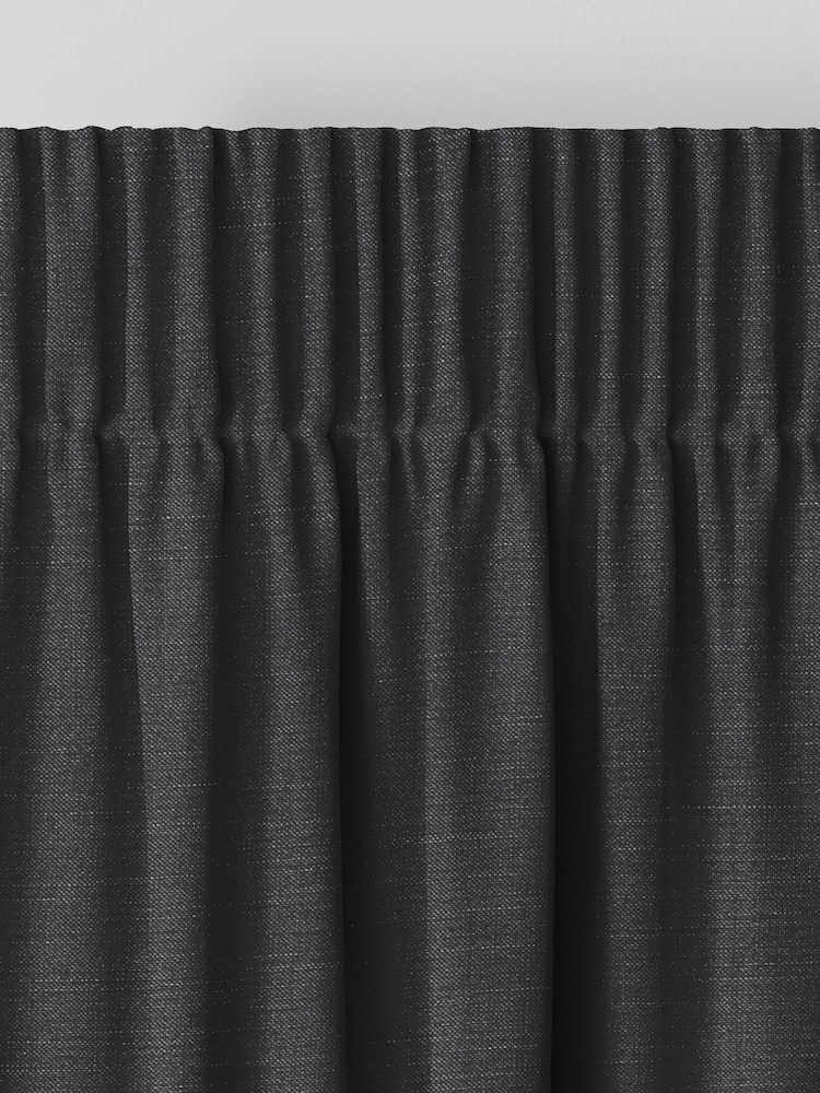 Laura Ashley Charcoal Grey Swanson Made to Measure Curtains - Image 6 of 9
