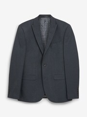 Navy Blue Skinny Fit Puppytooth Suit: Jacket - Image 1 of 2