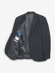 Navy Blue Skinny Fit Puppytooth Suit: Jacket - Image 2 of 2