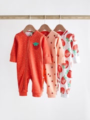 Red strawberry Baby Printed Sleepsuit (0mths-3yrs) - Image 1 of 13