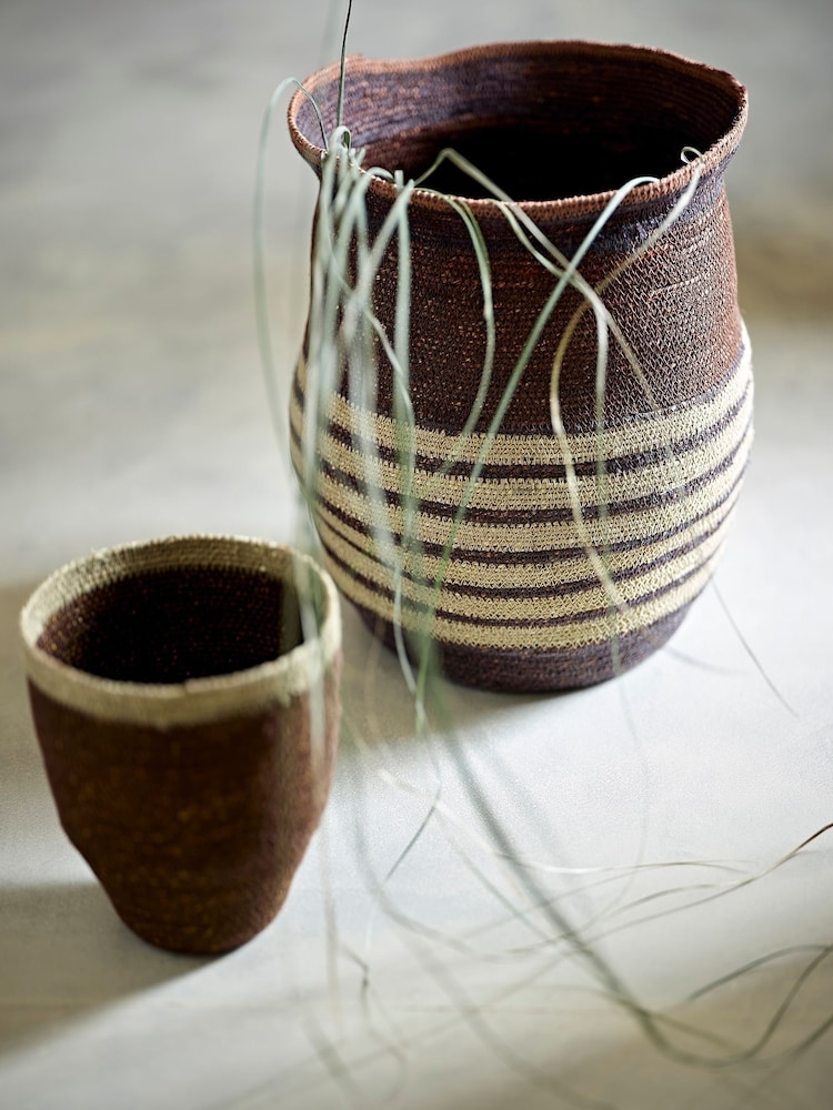French Connection Brown Oak Seagrass Basket - Image 1 of 2