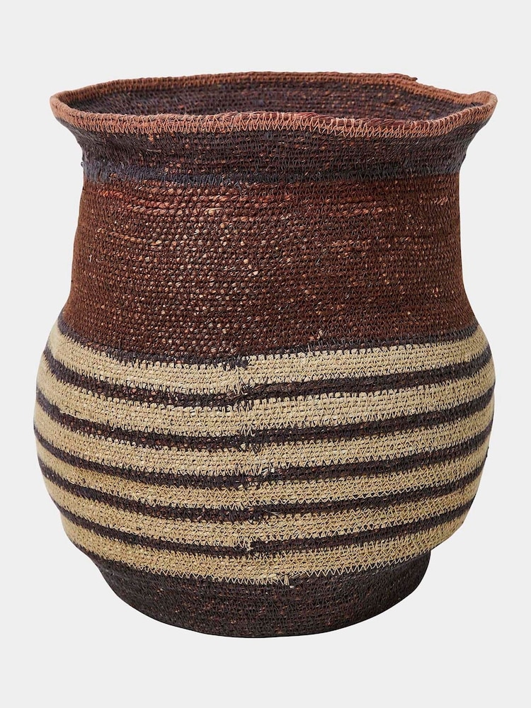 French Connection Brown Oak Seagrass Basket - Image 2 of 2