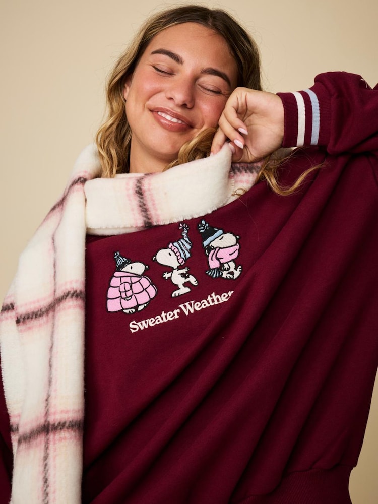 Skinnydip Red Peanuts x Skinnydip Sweater Weather Sweatshirt - Image 3 of 3 Skinnydip Red Peanuts x Skinnydip Sweater Weather Sweatshirt - Image 3 of 3