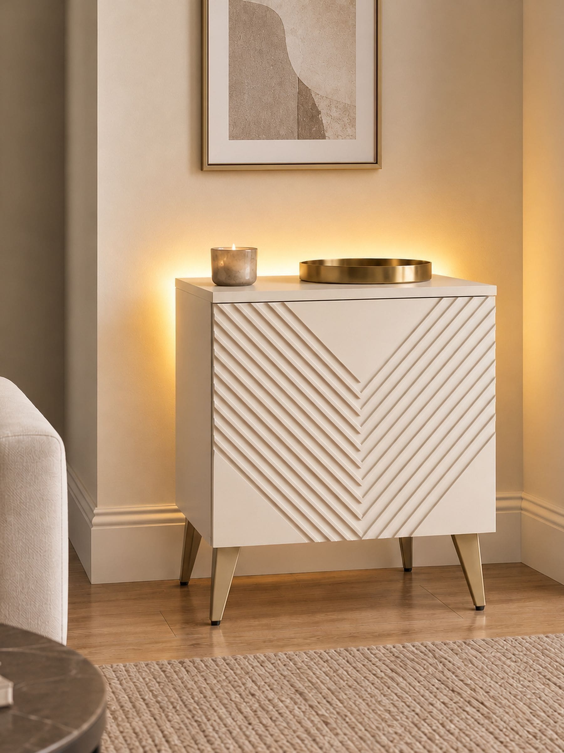 Frank Olsen Unisex Natural Stone Ava Side Table - Image 1