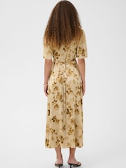 Kaffe Cream Kasadie V-Neck Wrap Maxi Dress - Image 3 of 7