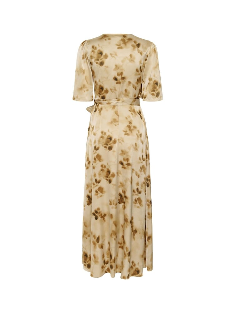 Kaffe Cream Kasadie V-Neck Wrap Maxi Dress - Image 7 of 7 Kaffe Cream Kasadie V-Neck Wrap Maxi Dress - Image 7 of 7