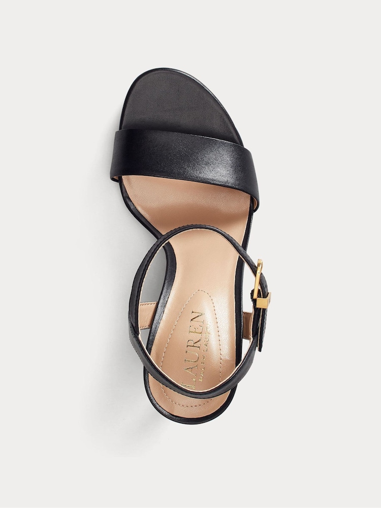 Negro - Sandalias de tacón con tira de cuero napa Gwen de Lauren Ralph Lauren - Imagen 4 de 4 Negro - Sandalias de tacón con tira de cuero napa Gwen de Lauren Ralph Lauren - Imagen 4 de 4