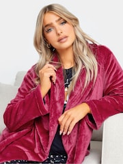 Rot - M&co Robe mit Schalkragen und Nahtdetails - Bild 5 von 6