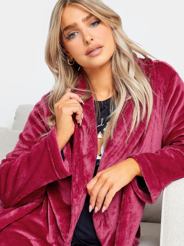 Rot - M&co Robe mit Schalkragen und Nahtdetails - Bild 6 von 6