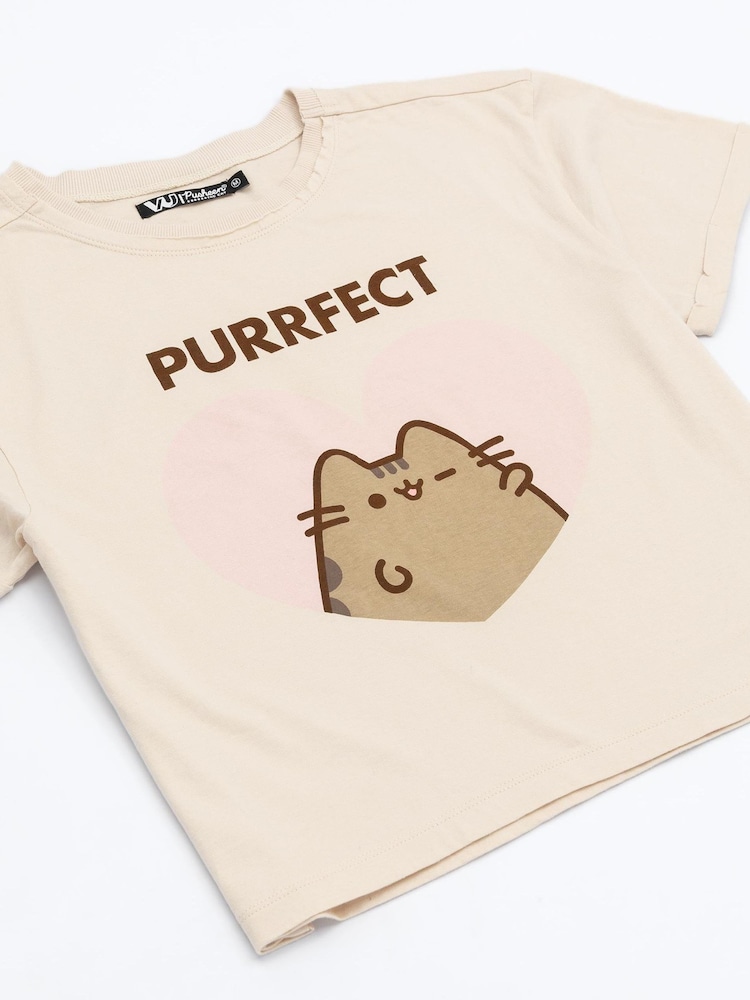 Vanilla Underground Cream Pusheen Cropped 100% Cotton T-Shirt - Image 2 of 5