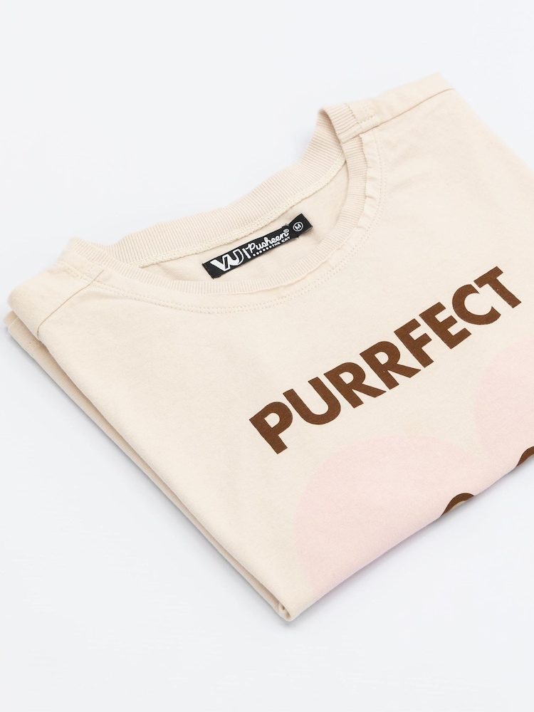 Vanilla Underground Cream Pusheen Cropped 100% Cotton T-Shirt - Image 3 of 5