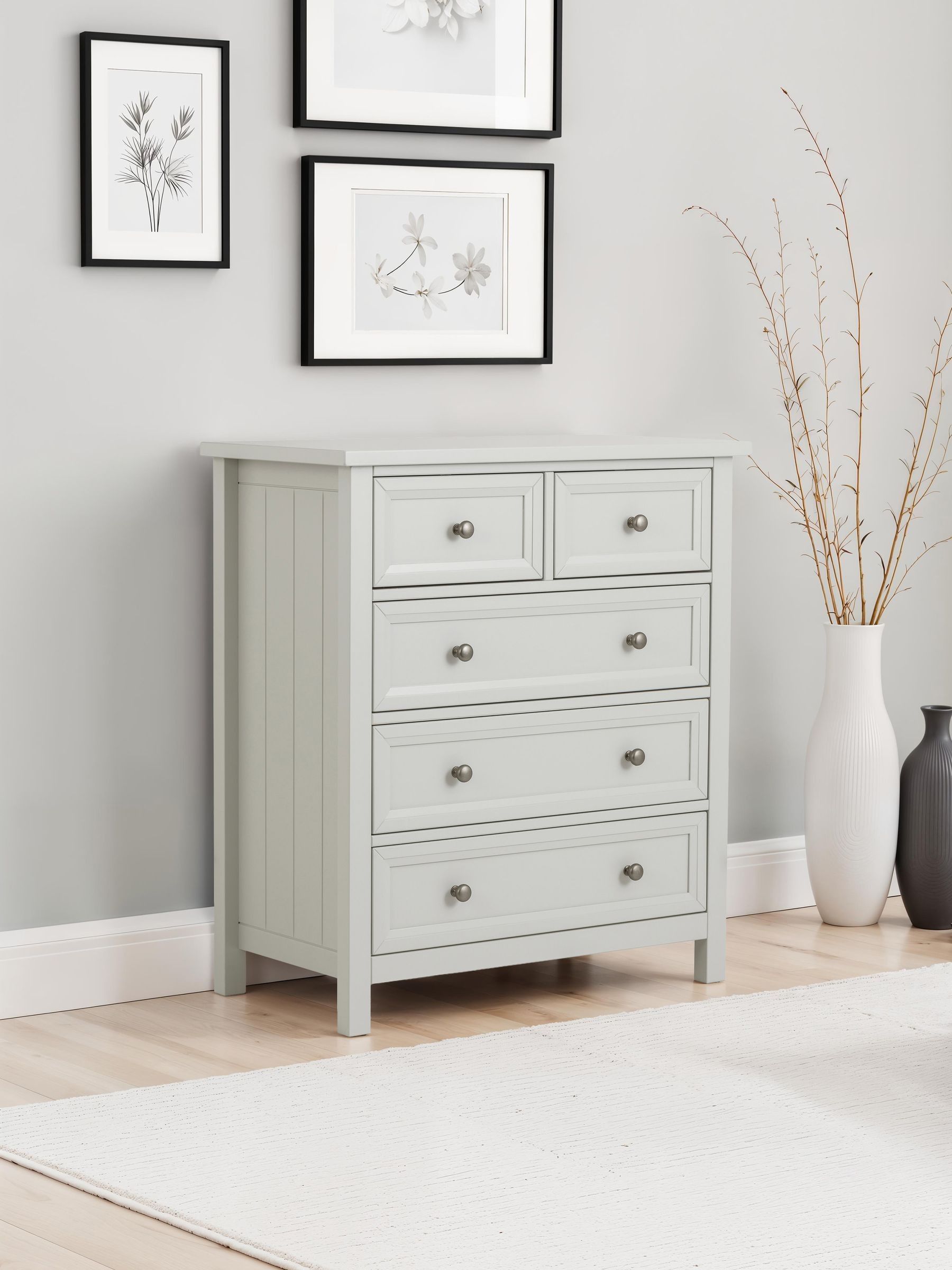 Julian Bowen Maine 3 Plus 2 Drawer Chest - Dove Grey - Image 6