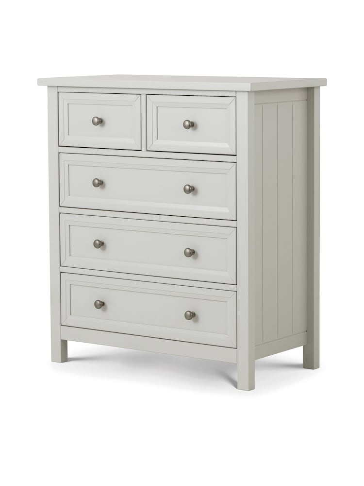 Julian Bowen Dove Grey Maine 5 Drawer Chest of Drawers - Image 2 of 5