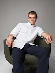 White EDIT Boxy Fit Short Sleeve Cotton Shirt - Image 1 of 6