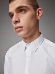 White EDIT Boxy Fit Short Sleeve Cotton Shirt - Image 5 of 6
