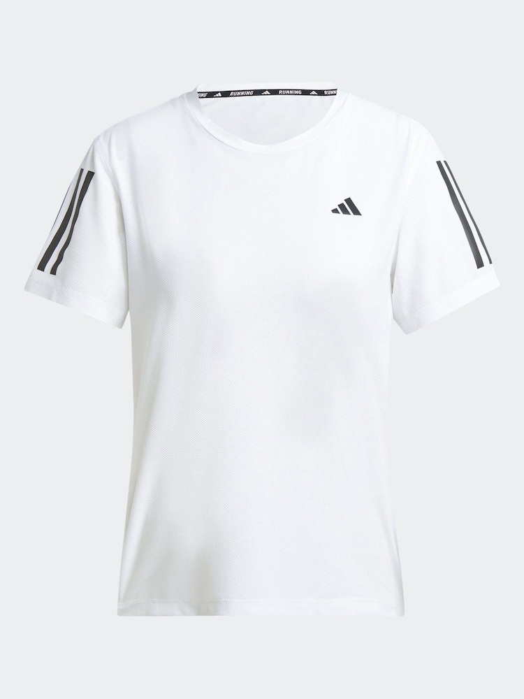 adidas White Own The Run T-Shirt - Image 7 of 7
