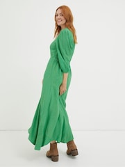 FatFace Green Nate Midi Dress - Image 3 of 5