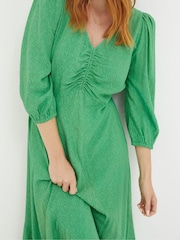 FatFace Green Nate Midi Dress - Image 4 of 5