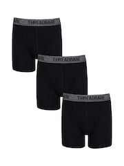 Threadbare Black A-Front Trunks 3 Packs - Image 1 of 3