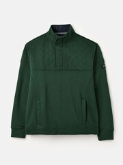 Joules Darrington Green Quarter Zip Quilted Sweatshirt - Image 5 of 5