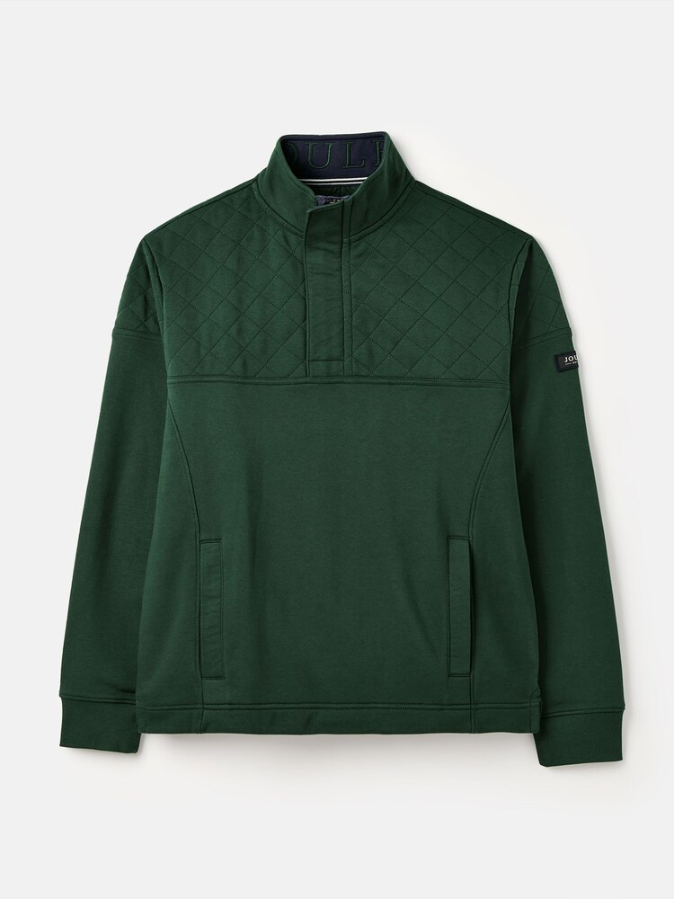 Joules Darrington Green Quarter Zip Quilted Sweatshirt - Image 5 of 5 Joules Darrington Green Quarter Zip Quilted Sweatshirt - Image 5 of 5