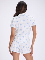Vit/Blå - Boux Avenue Fleece Pyjamas Shorties I En Väska - Bild 2 av 8