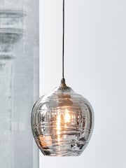 Smoke Grey Drizzle Easy Fit Pendant Lamp Shade - Image 1 of 6