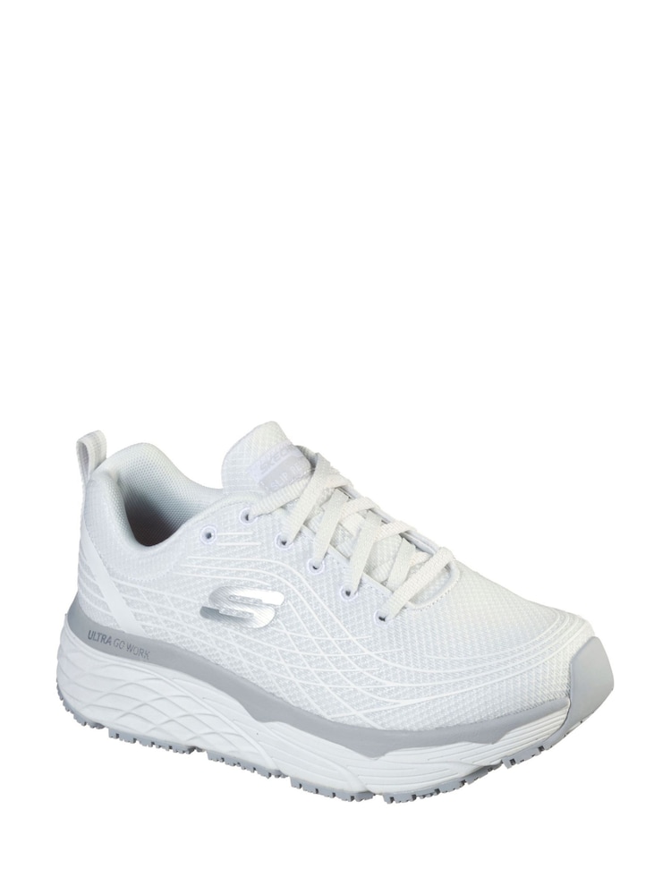 Skechers White Womens Elite Slip Resistant Arch Fit Trainers - Image 1 of 5
