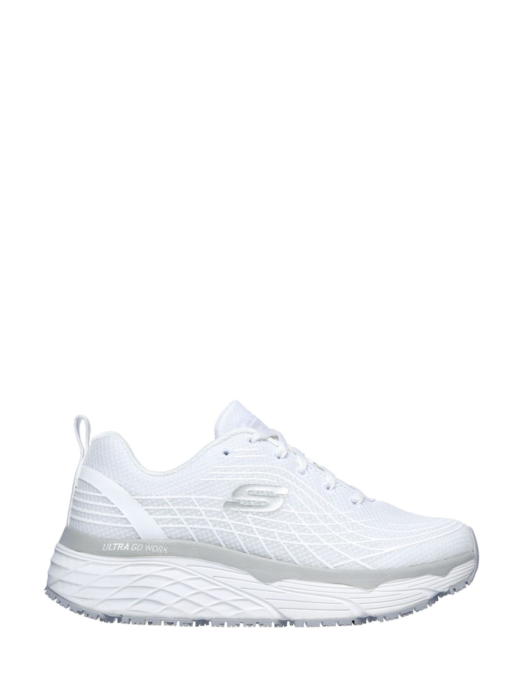 Skechers White Womens Elite Slip Resistant Arch Fit Trainers - Image 2 of 5
