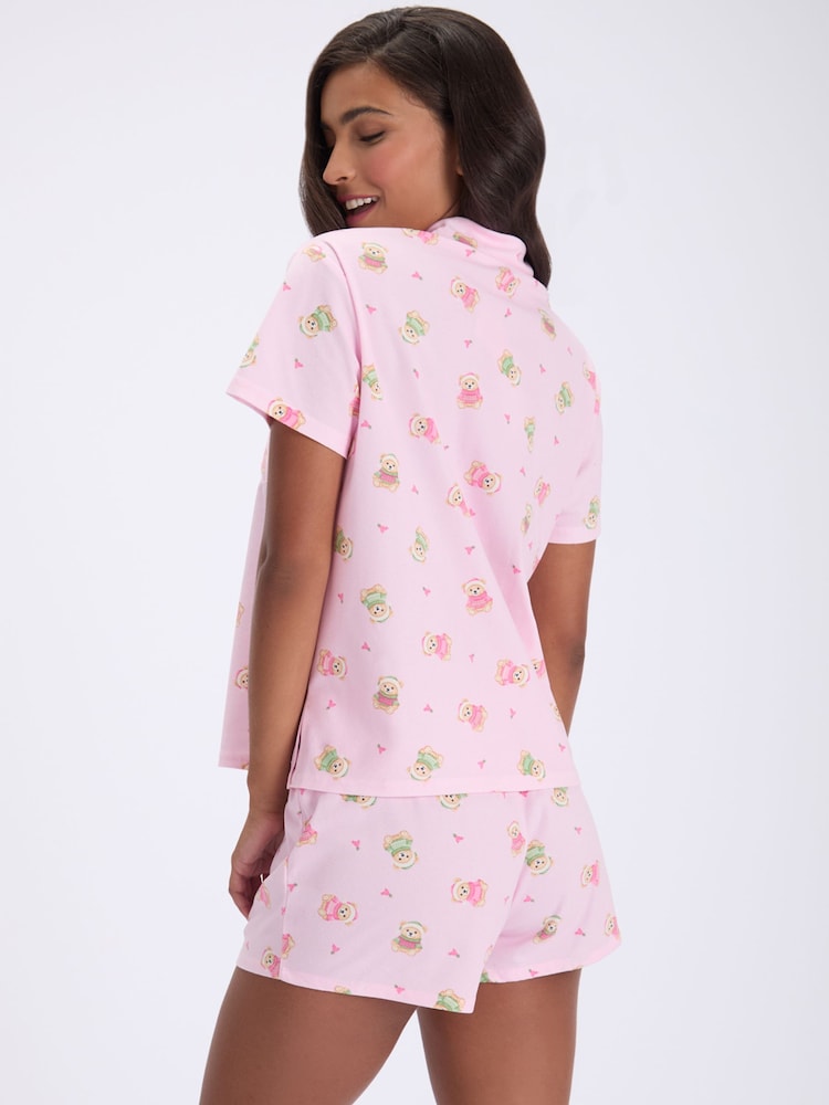 Rosa/Grön - Boux Avenue Fleece Pyjamas Shorties I En Väska - Bild 2 av 6