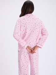 Boux Avenue Pink/Red Long Sleeve Fleece Pyjamas In A Bag - Image 4 of 7