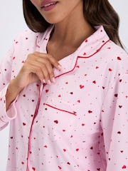 Boux Avenue Pink/Red Long Sleeve Fleece Pyjamas In A Bag - Image 5 of 7