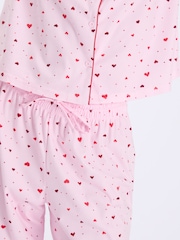 Boux Avenue Pink/Red Long Sleeve Fleece Pyjamas In A Bag - Image 6 of 7
