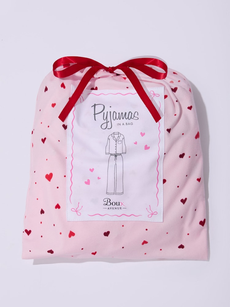 Boux Avenue Pink/Red Long Sleeve Fleece Pyjamas In A Bag - Image 7 of 7 Boux Avenue Pink/Red Long Sleeve Fleece Pyjamas In A Bag - Image 7 of 7