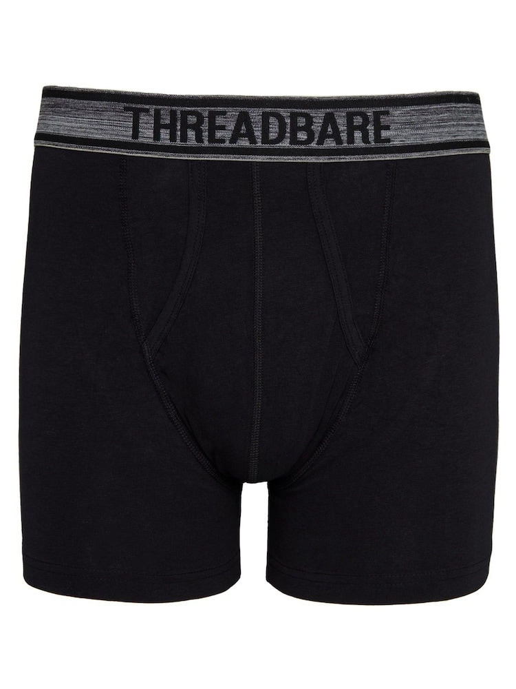 Threadbare Black A-Front Trunks 5 Pack - Image 2 of 4