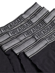 Threadbare Black A-Front Trunks 5 Pack - Image 3 of 4