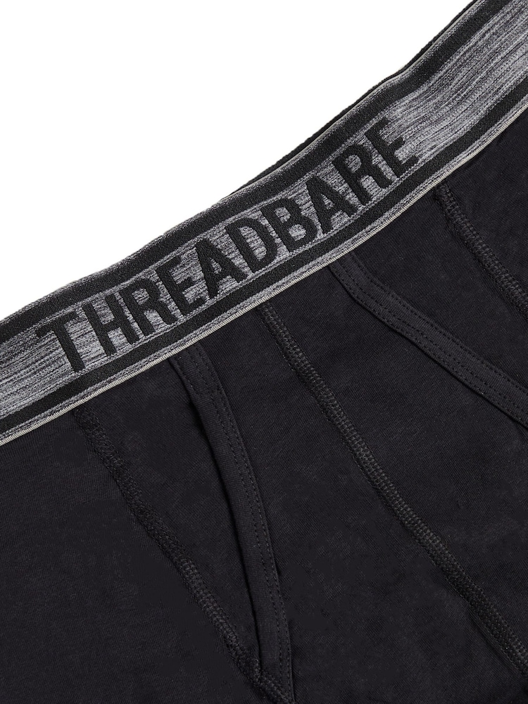 Threadbare Black A-Front Trunks 5 Pack - Image 4 of 4