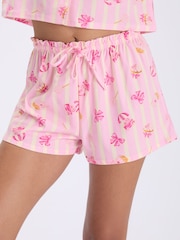 Rosa - Boux Avenue Fleece Pyjamas Shorties I En Väska - Bild 3 av 6