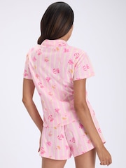 Rosa - Boux Avenue Fleece Pyjamas Shorties I En Väska - Bild 4 av 6